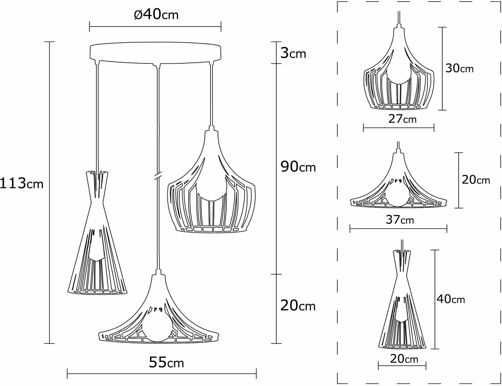 Llambë tavani Opviq Mezopotamya, ngjyrë ari, N-1299