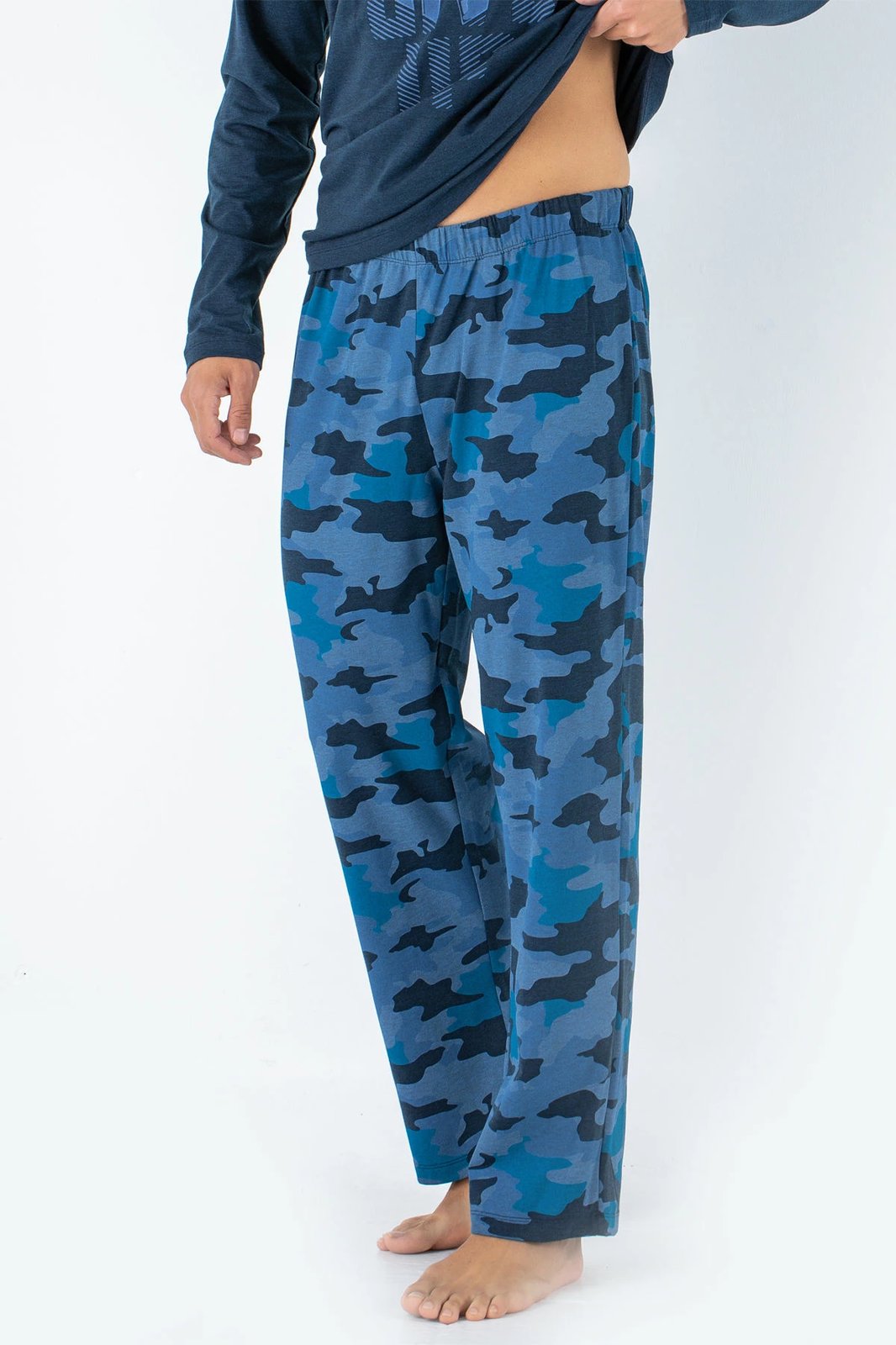 Set pizhamash për burra, Jumeon, 002-000820, ngjyrë e kaltër e errët