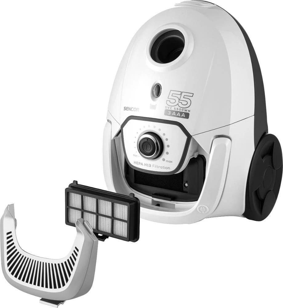 Fshesë Elektrike Sencor SVC 5500WH 3AAA -700W, e bardhë Fshesë Elektrike Sencor SVC 5500WH 3AAA -700W, e bardhë