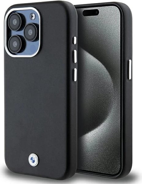 Mbështjellës BMW Signature Wrapped Metal MagSafe për iPhone 15 Pro, i zi Mbështjellës BMW Signature Wrapped Metal MagSafe për iPhone 15 Pro, i zi