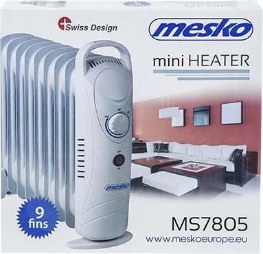 Ngrohës elektrik me vaj MESKO MS7805, 1000 W, Bardhë