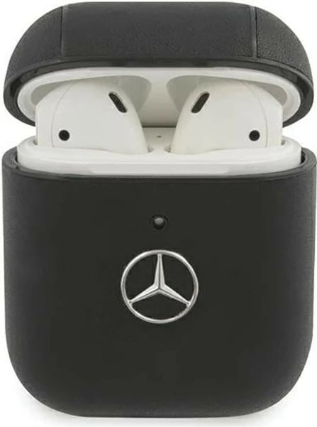Mbështjellës Mercedes-Benz për AirPods 1/2 gen, i zi