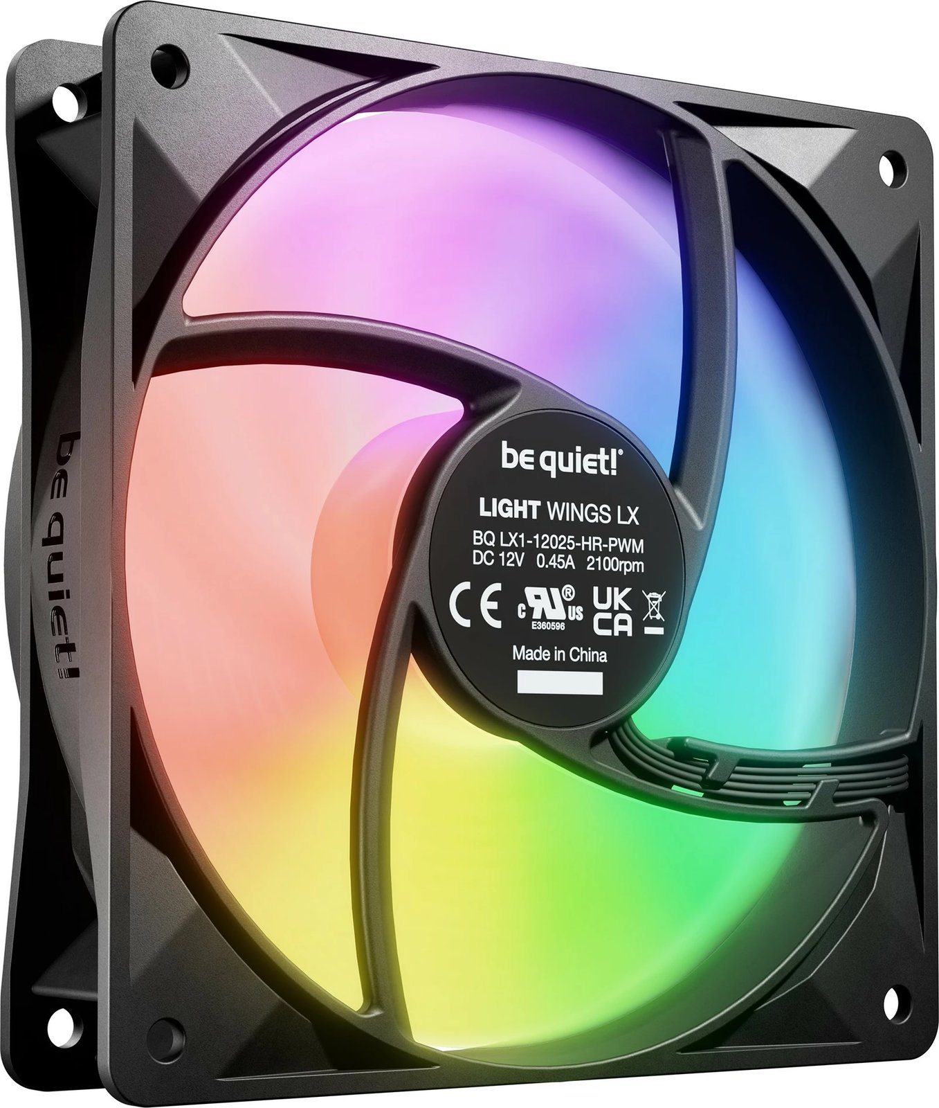 Ventilator kase Be Quiet! LIGHT WINGS LX PWM high-speed 120mm, ARGB, i zi