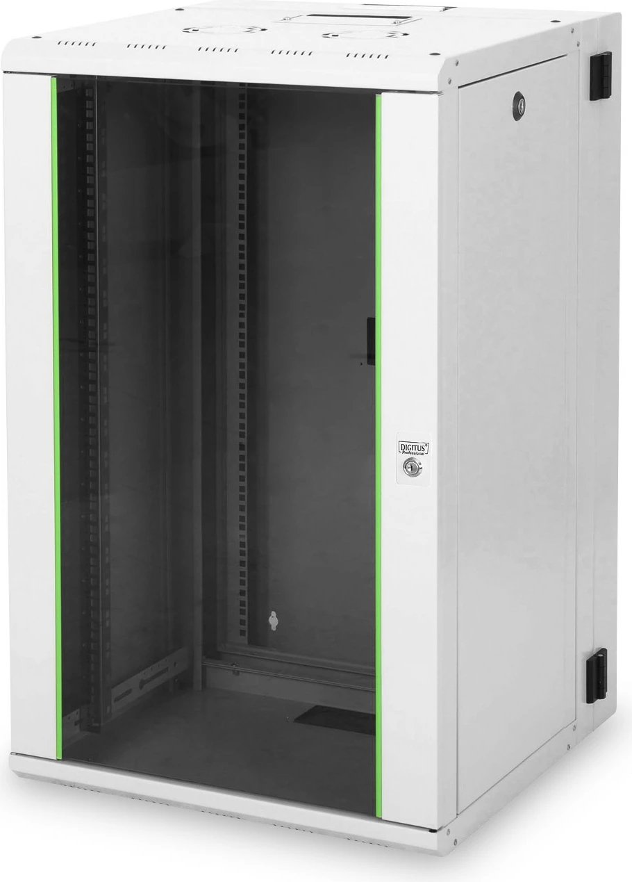 Kasë rrjeti Digitus Unique 20HE, 19", 998x600x600mm, xham, gri