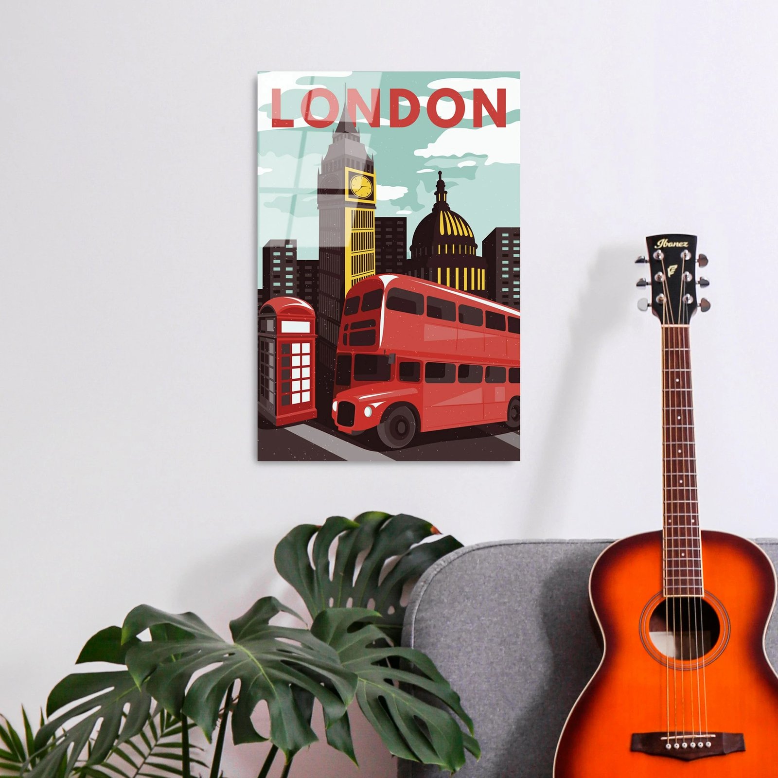 Pikturë dekorative prej xhami të temperuar, Wallity UV-1020, 30x45cm