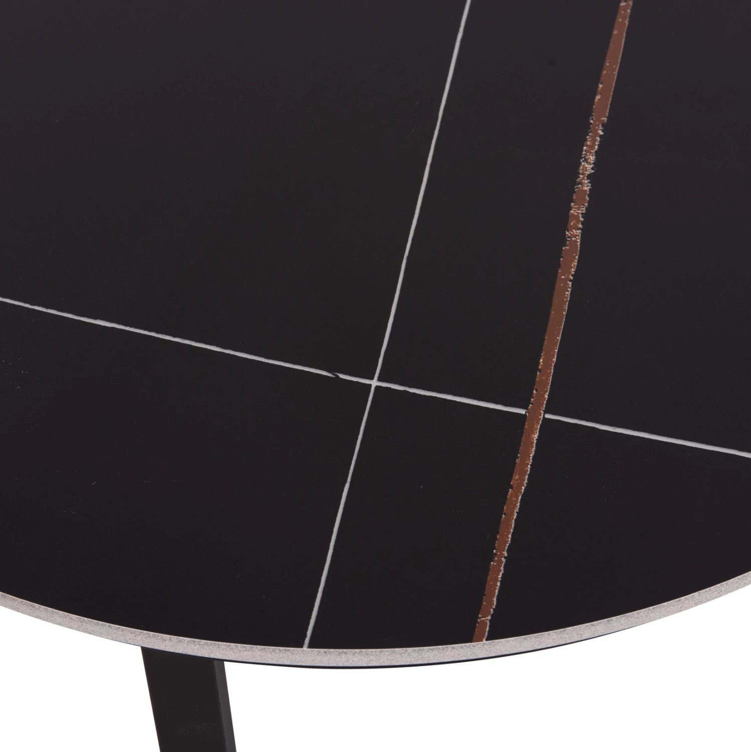 Set tavolina kafeje 2 copë, sipërfaqe qeramike, pamje mermeri të zi, TALOS FH18140.02, Φ70x45.5cm