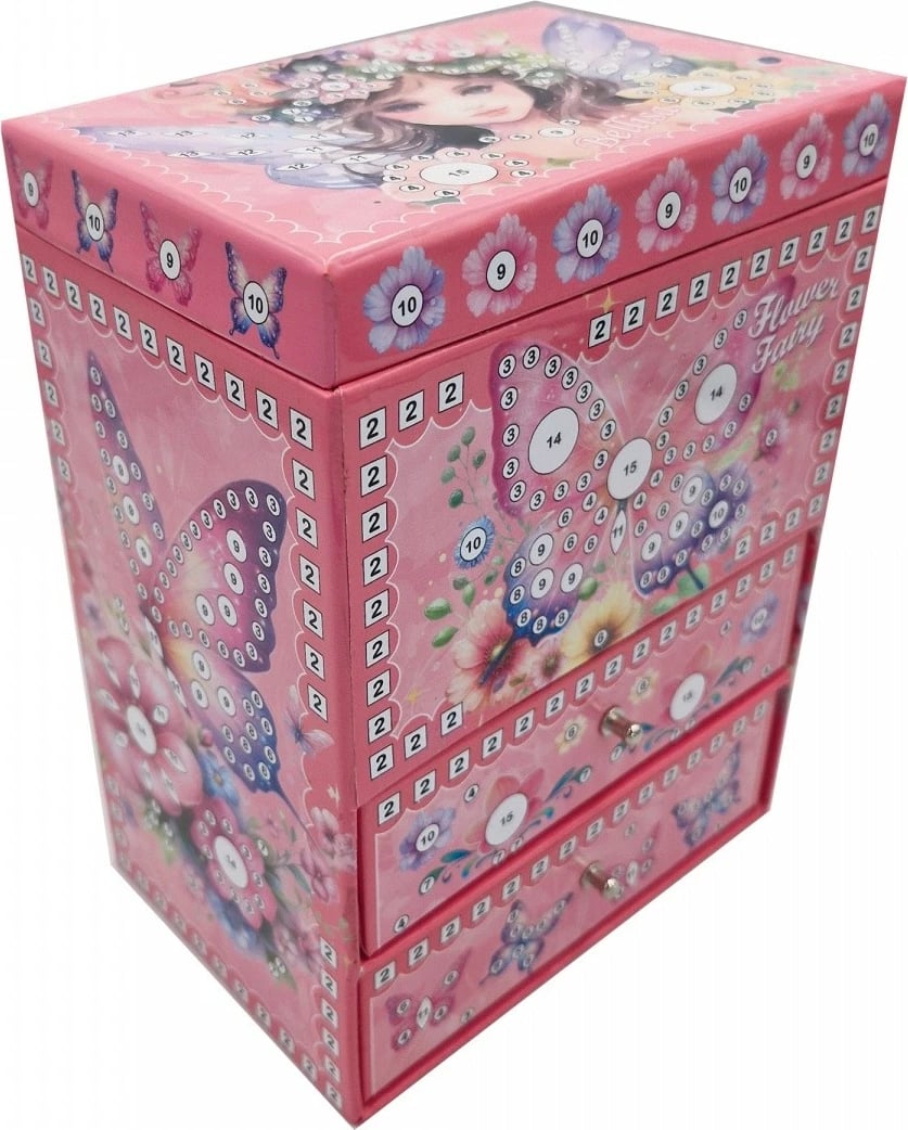 Kuti bizhuterish dekorative Stnux Flower Fairy Bellisa Toysinn me 2 sirtarë, 500+ elemente zbukurimi, shumëngjyrëshe, për vajza