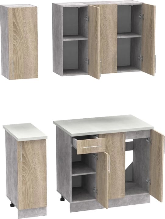 Njësi kuzhine Festa II melamine, ngjyrë sonoma, 120x60x85cm