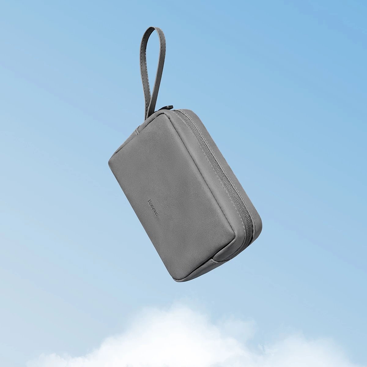 Çantë e vogël udhëtimi Baseus EasyJourney, mbështjellës për telefon, kufje dhe sende të vogla, gri