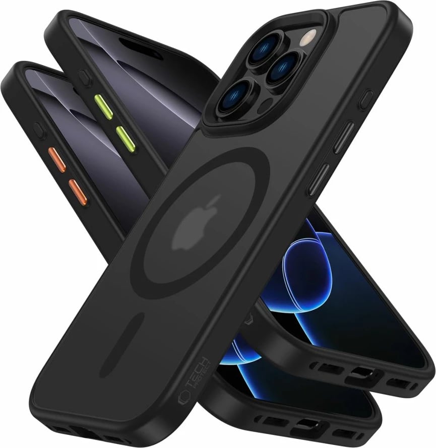 Mbështjellës Tech-Protect MagMat Magsafe për iPhone 16 Pro Max, 3-set, i zi mat