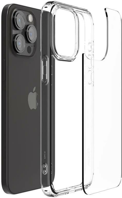Mbështjellës Spigen Crystal Hybrid për iPhone 15 Pro, Transparent