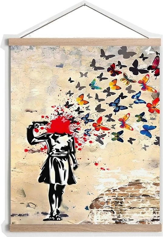 Pikturë dekorative me kornizë, shumëngjyrëshe, MRG51, 50x70cm