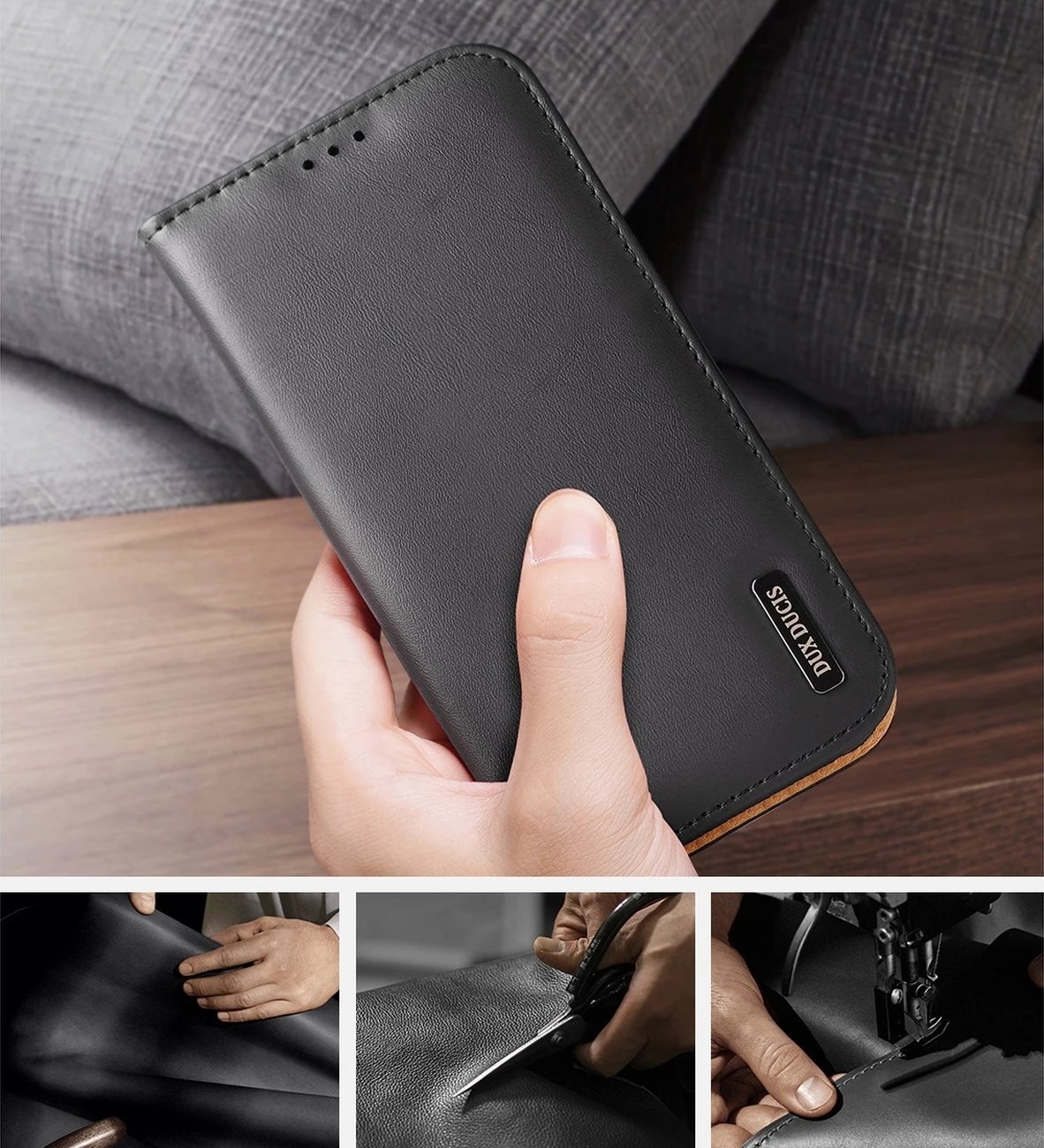 Mbështjellës Dux Ducis Hivo për iPhone 14 Pro Max, lëkurë natyrale, portofol, e kuqe Mbështjellës Dux Ducis Hivo për iPhone 14 Pro Max, lëkurë natyrale, portofol, e kuqe