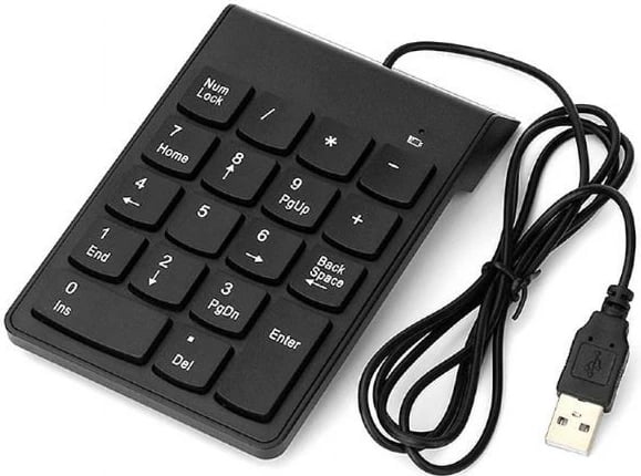 Tastierë numerike me kabllo Gembird KPD-U-03, USB, e zezë