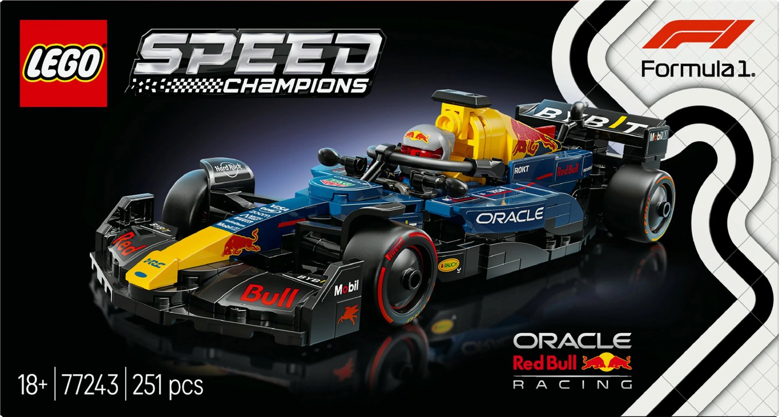 Set ndërtimi LEGO Oracle Red Bull Racing RB20 F1, 251 pjesë, shumëngjyrësh