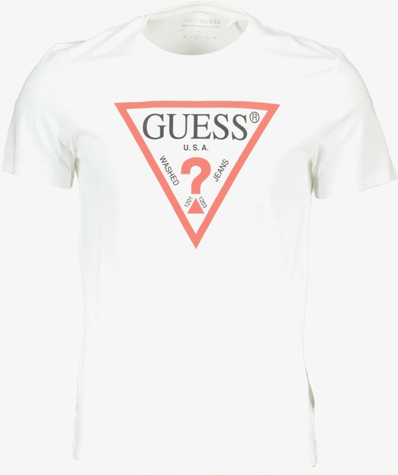 Maicë për meshkuj GUESS JEANS, e bardhë