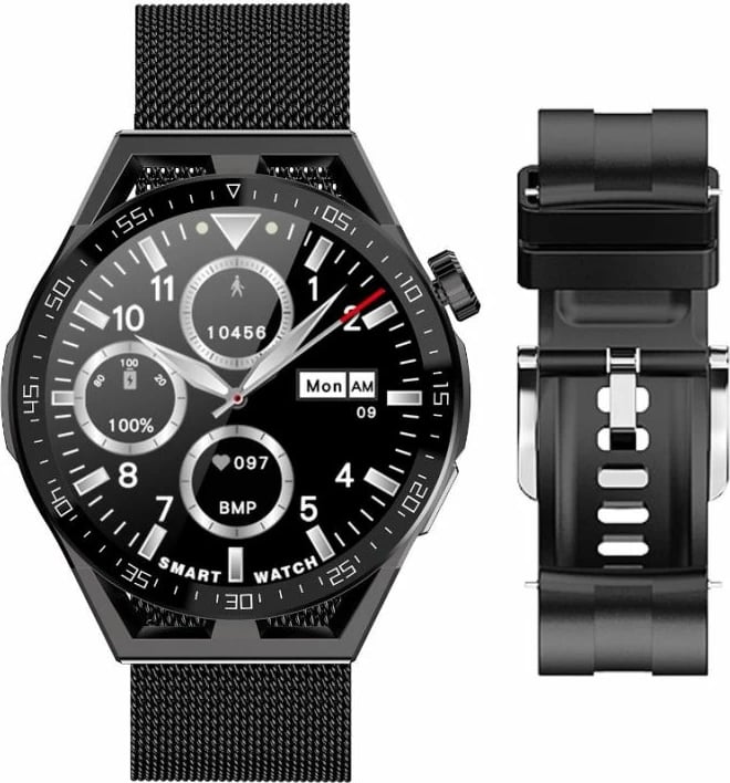 Smartwatch Rubicon unisex, e zezë