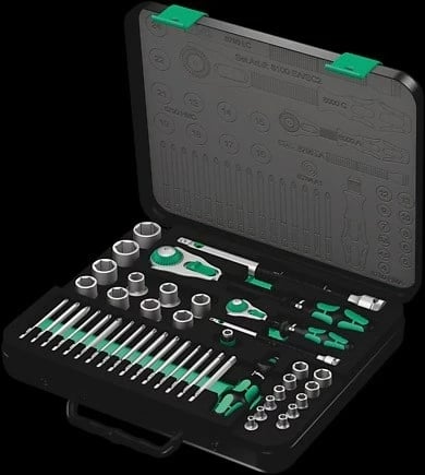 Set çelësash Wera 8100 SA/SC 2 Zyklop, Ngjyrë e zezë