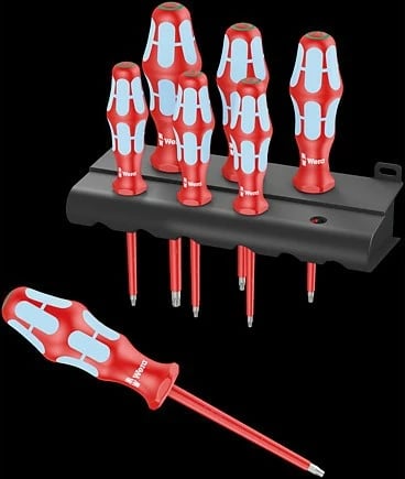 Set shurubdruesash Wera 3167 i/7, 7 copë, inox, dizajn ergonomik