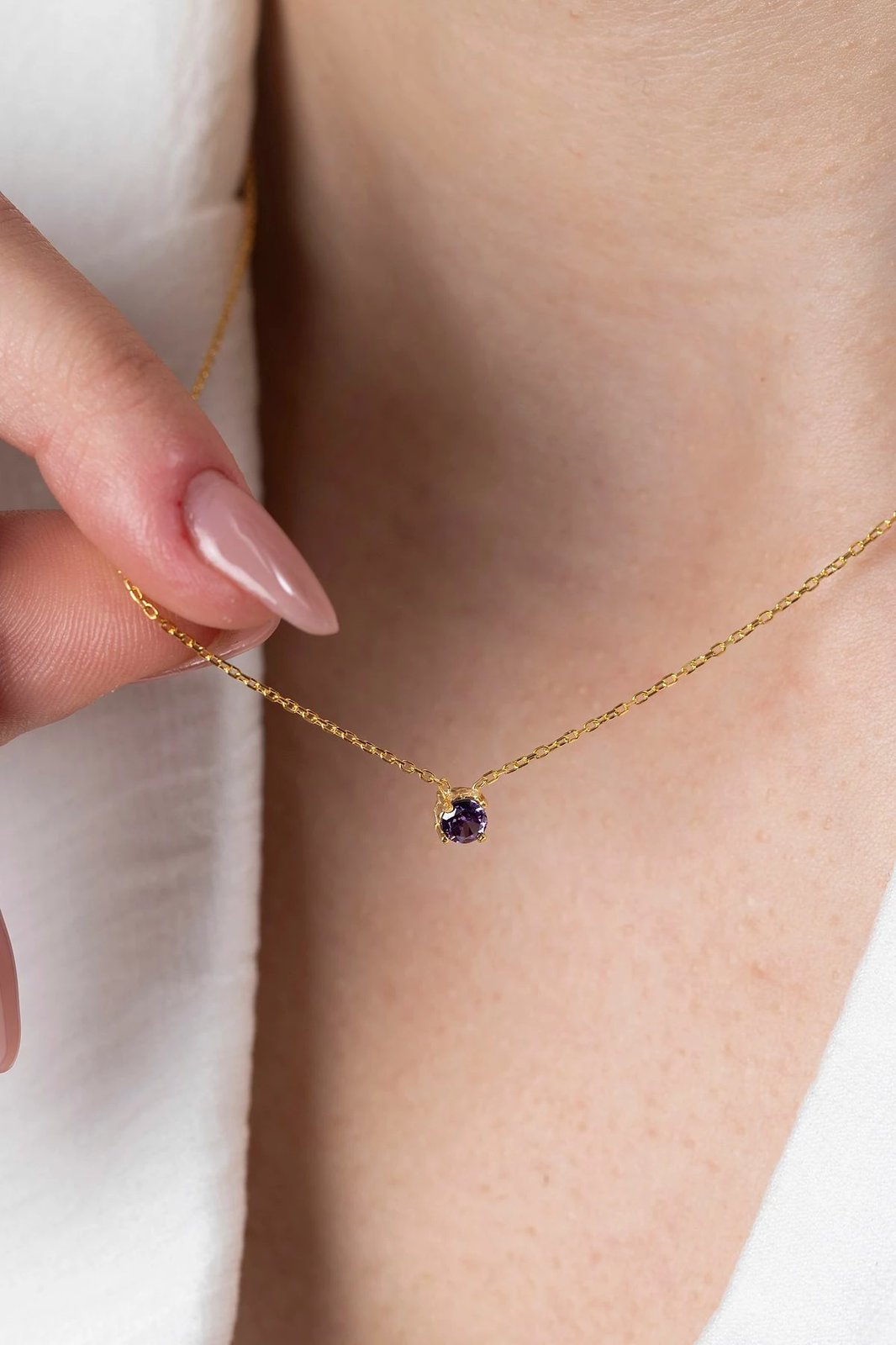 Varëse argjendi Elika Silver, ngjyrë vjollcë, TFNY65235