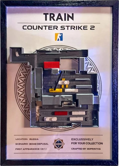 Kornizë CS2/CS:GO - 3D Map Train