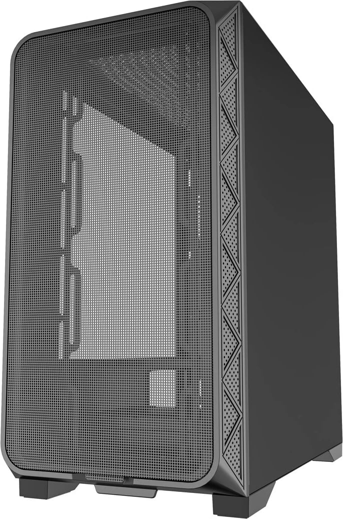 Kasë Gembird Fornax MK200, ATX, xham i temperuar, mesh, e zezë