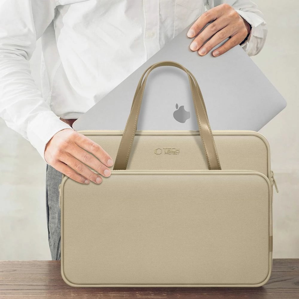Mbështjellës laptopi Tech-Protect, 13-14 inç, Bezhe