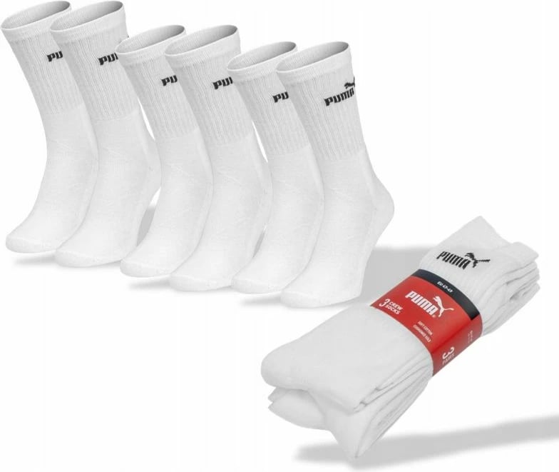Çorape crew unisex Puma, të bardha