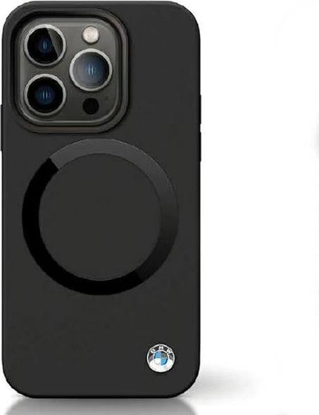 Mbështjellës BMW BMHMP14LSILBK2 për iPhone 14 Pro, MagSafe, i zi