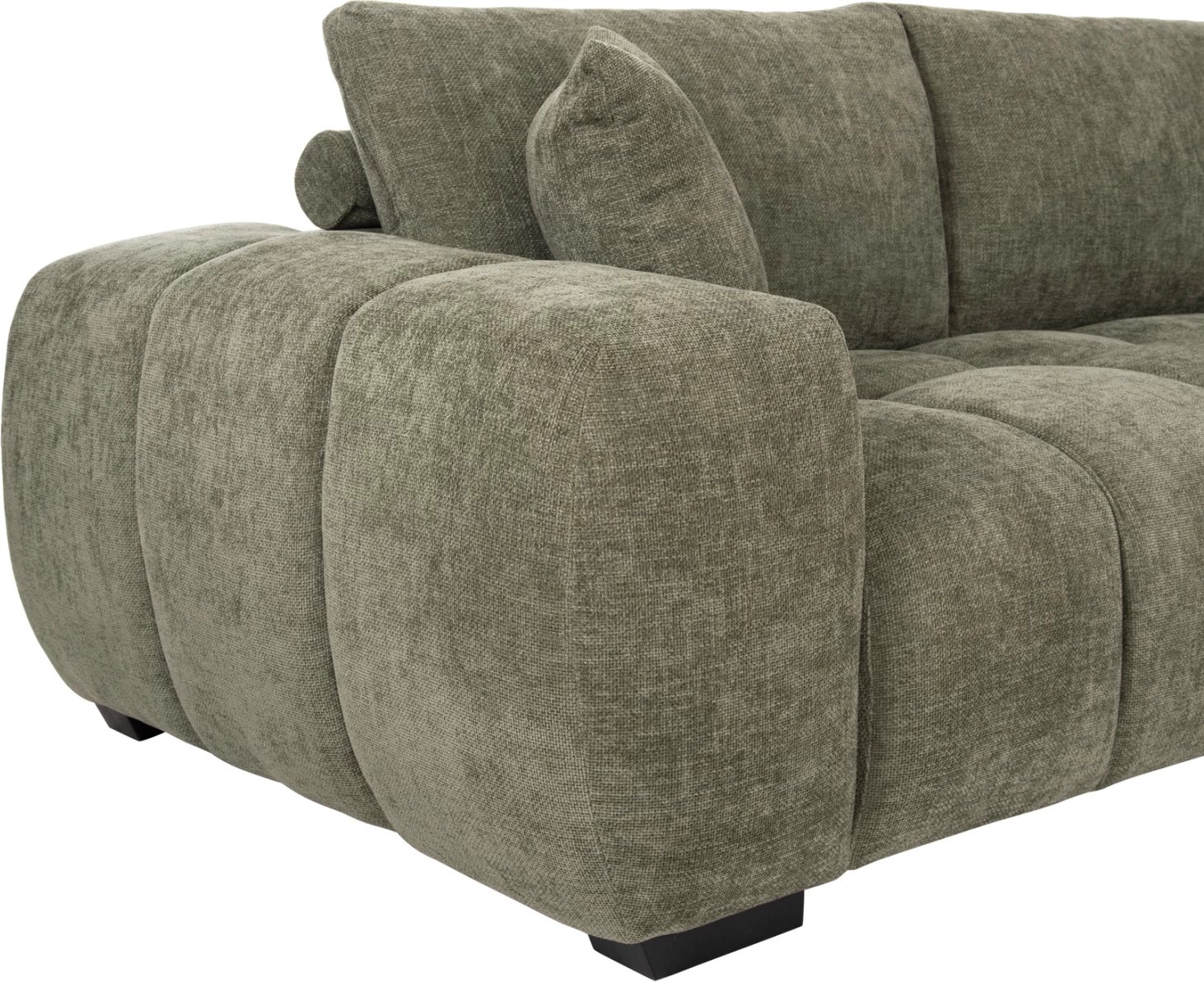 Kënd divan (djathtas) COVEN FH3266.04R, pëlhurë e gjelbër, 298x102-208x85H cm