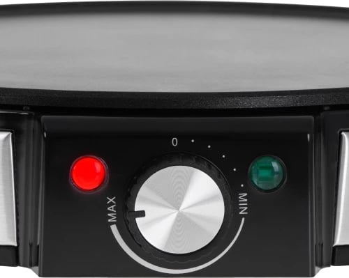 Makinë për krepë, Adler AD 3058, pjatë 30 cm, kontroll temperature, veshje jo-ngjitëse, 1200-1600W, inoks, me aksesorë