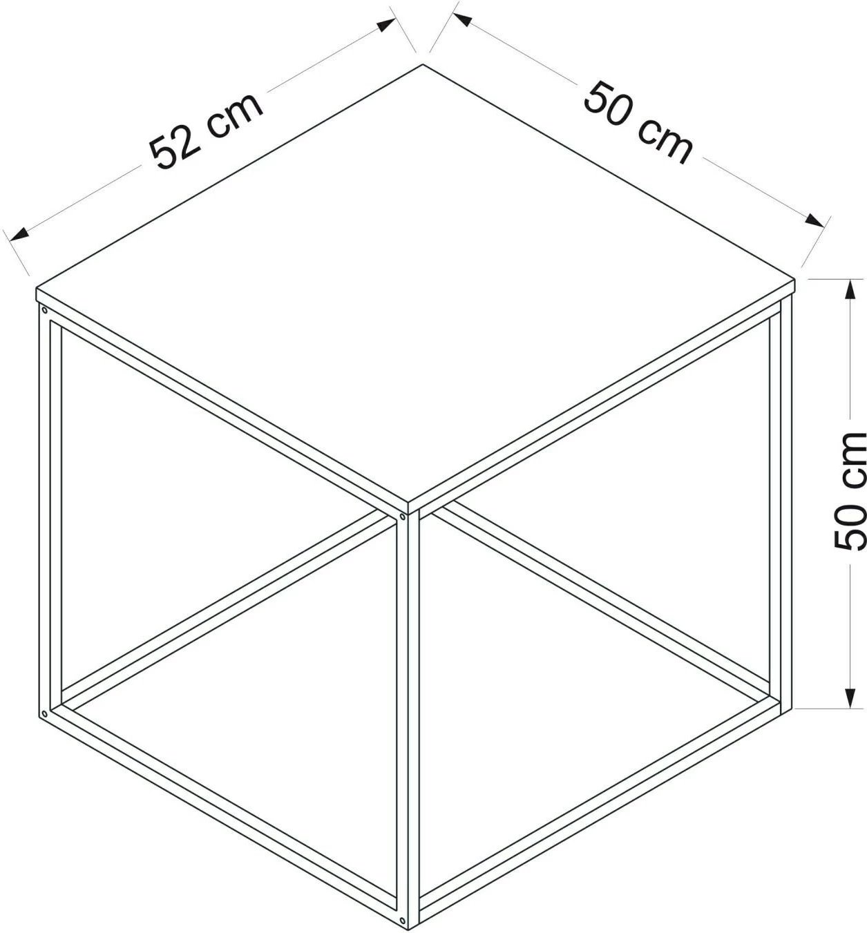 Tavolinë kafeje Hanah Home, Basak, ngjyrë antracit