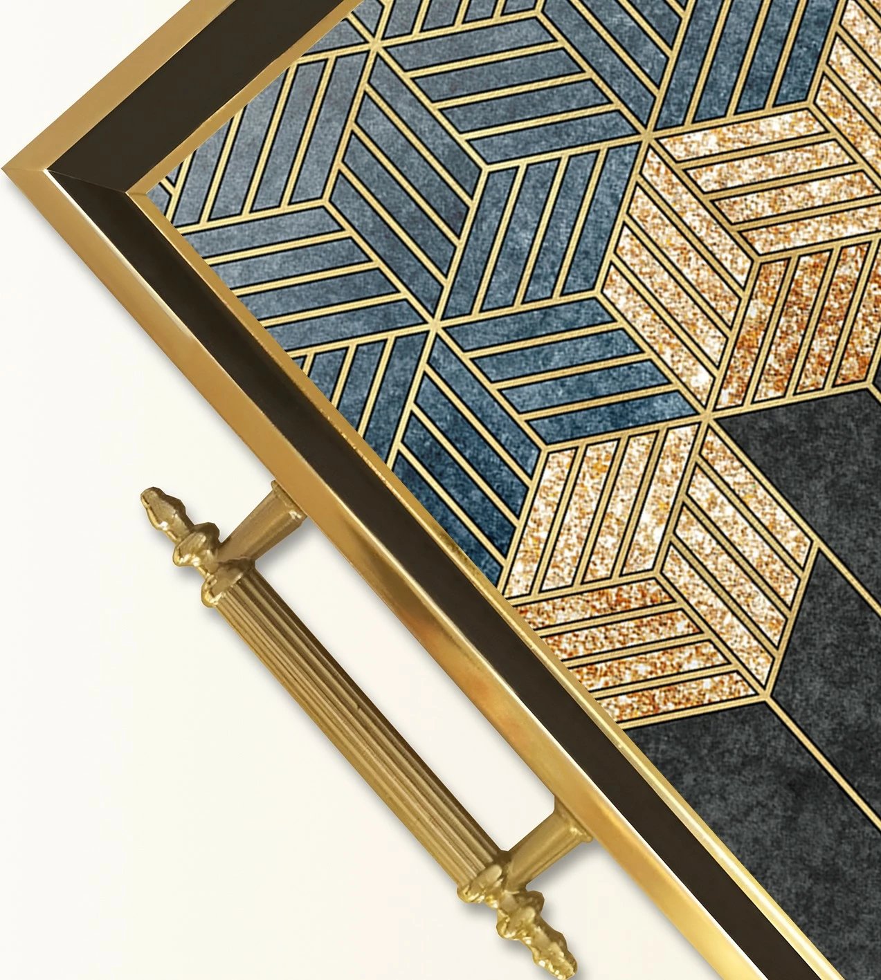 Tabaka dekorative prej qelqi, shumëngjyrëshe, Aberto Design, TPA9845 Tabaka dekorative prej qelqi, shumëngjyrëshe, Aberto Design, TPA9845