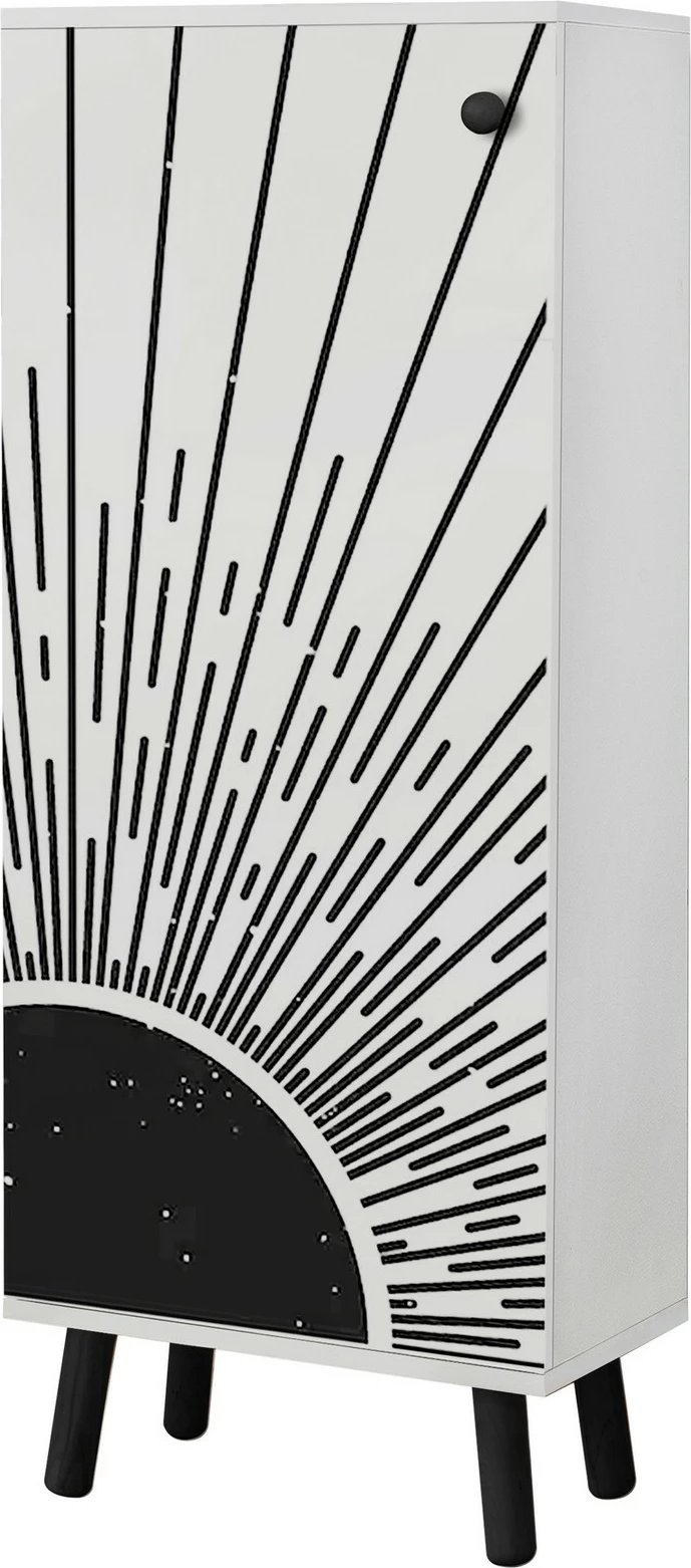 Dollap për këpucë Skye Decor, Vegas - SB 963, bardhë e zi