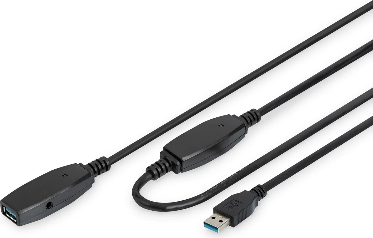 Kabëll zgjatues USB DIGITUS, 15m, USB 3.2 Gen 1, i zi