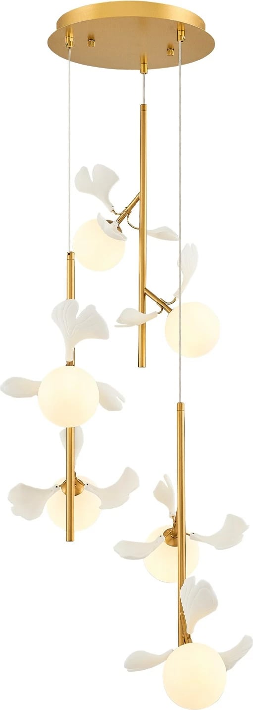 Llambadar Opviq, Krakow - C1343, ngjyrë ari dhe e bardhë