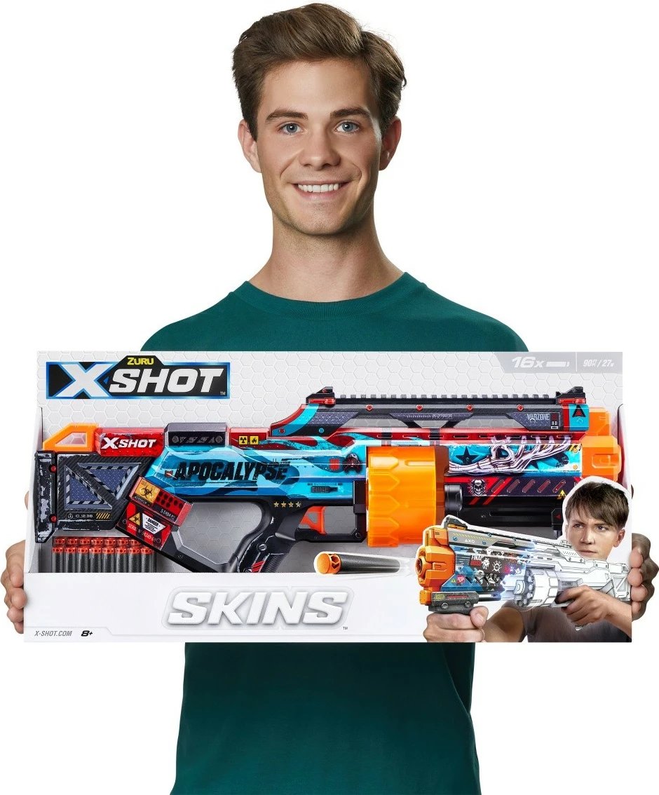 Blaster lodër ZURU X-Shot Skins Last Stand, 16 shigjeta, shumëngjyrëshe, set