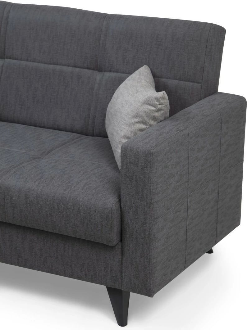 Divan krevate 2-vendësh, Polya, ngjyrë gri e errët