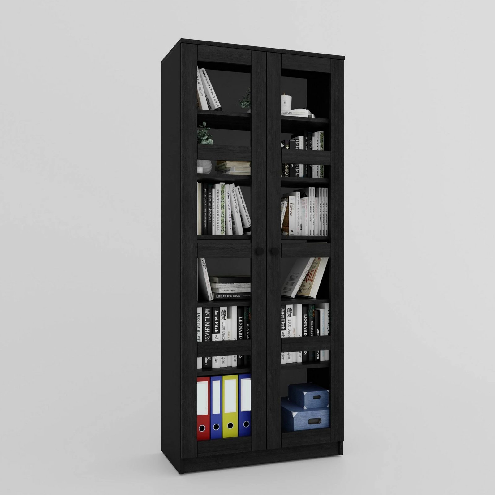 Dollap shumëpërdorimësh, ngjyrë e zezë, Skye Decor Lucas Glass 1600-92