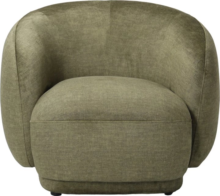 Fotel Freya, material ngjyrë ulliri, 93x87x76cm