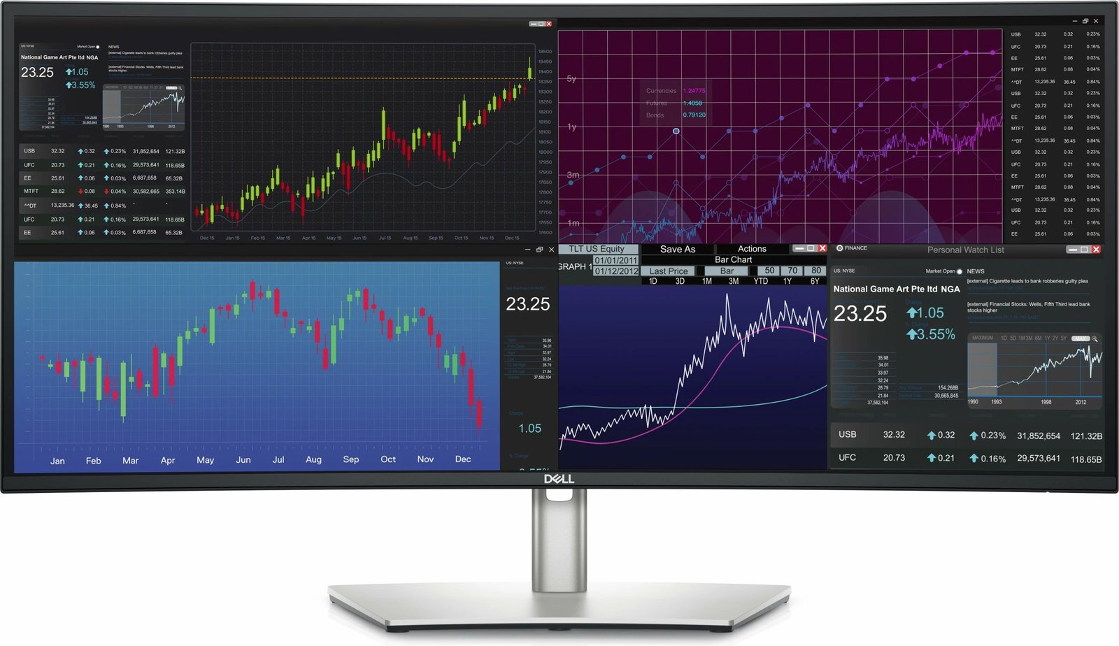 Monitor DELL UltraSharp U3423WE, 34.1", 3440 x 1440, UltraWide Quad HD, Silver
