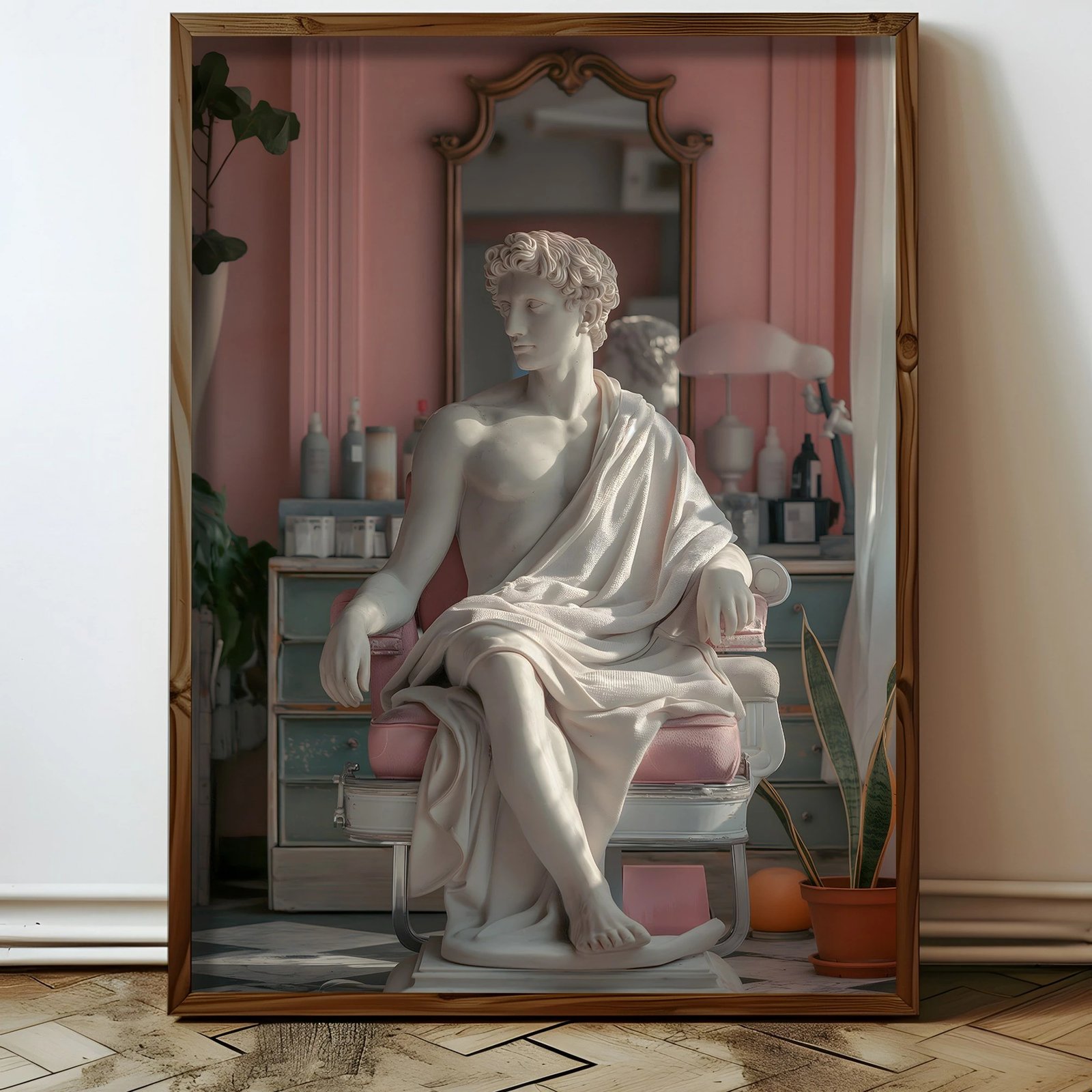 Pikturë dekorative me kornizë MDF, shumëngjyrëshe, HUM055