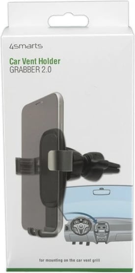Mbajtës aktiv celulari 4smarts Grabber 2.0, për veturë, i zi, gri