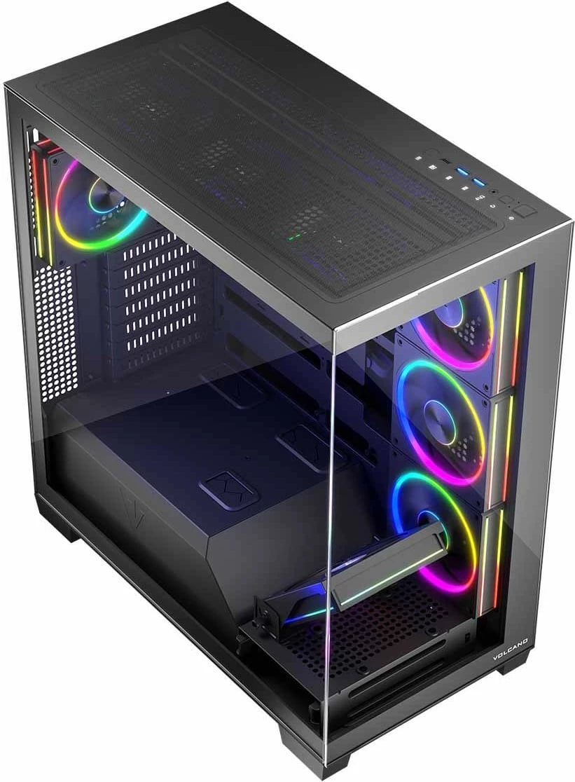 Kasë MODECOM STELLAR 8F ARGB, Midi Tower, e zezë Kasë MODECOM STELLAR 8F ARGB, Midi Tower, e zezë