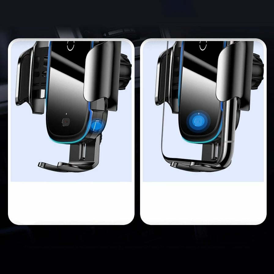 Mbajtës elektrik Baseus WXHW03-01 me karikim wireless Qi 15W, i zi