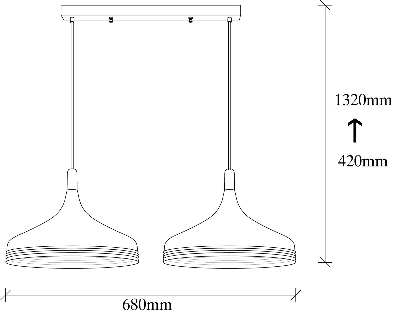 Llambë varëse moderne Opviq, Sağlam - 3777, e zezë dhe ari
