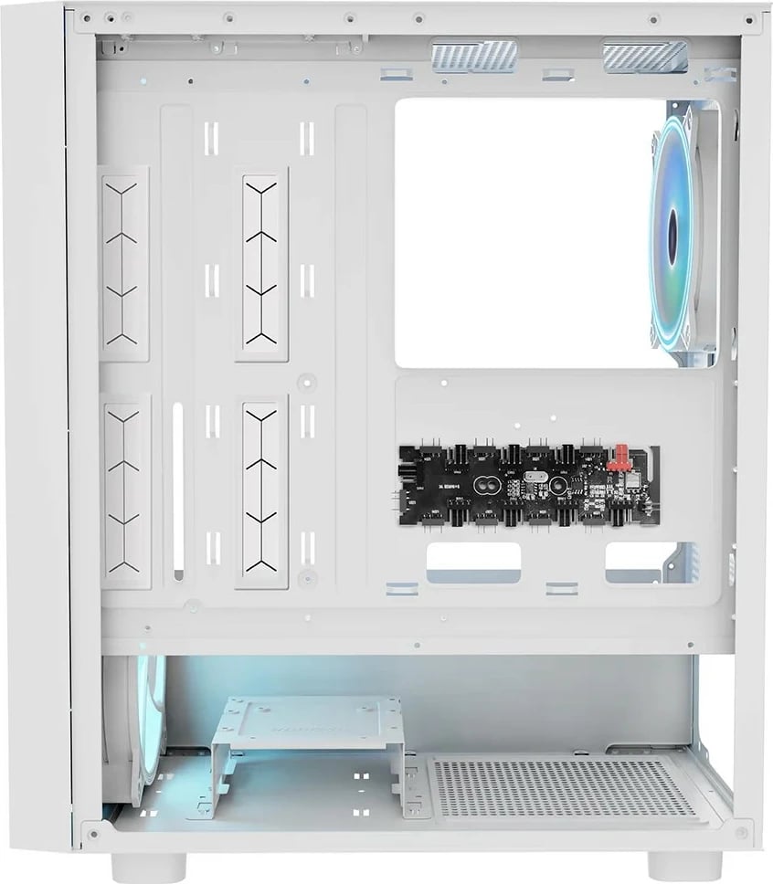 Kasë MODECOM Breeze ARGB FLOW Midi Tower, ARGB, e bardhë