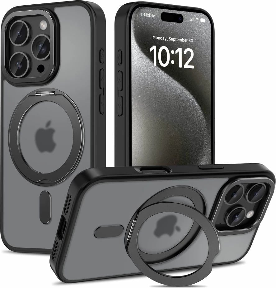 Mbështjellës Tech-Protect MagRing MagSafe për iPhone 16 Pro Max, i zi