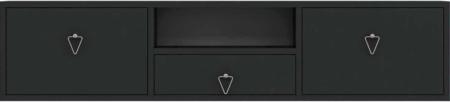 Komodë për TV Skye Decor, 1303-DROP-1, antracit, argjend