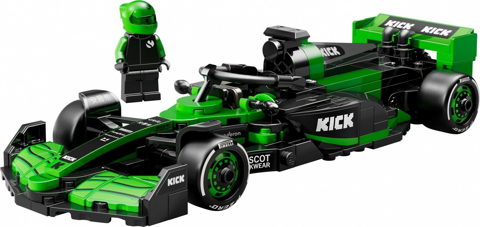 Set LEGO Speed Champions KICK Sauber F1 Team C44, 259 pjesë, Jeshile